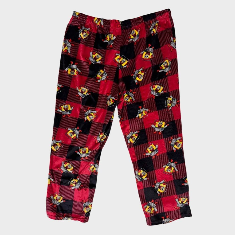 Spongebob Squarepants 3X Womens Fleece Lounge Sleep Holiday Christmas Pants - Picture 5 of 7